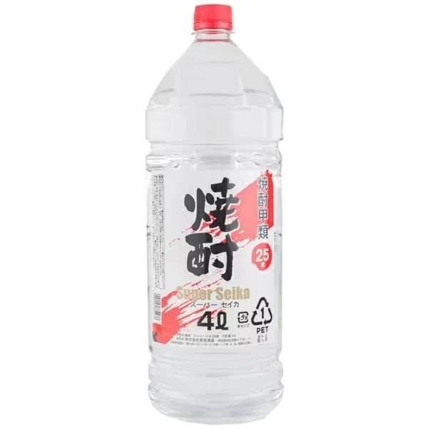 【送料無料】東亜酒造 スーパーセイカ ペットボトル 25度 4000ml 4L1ケース/4本【本州(一部地域を除く)は送料】