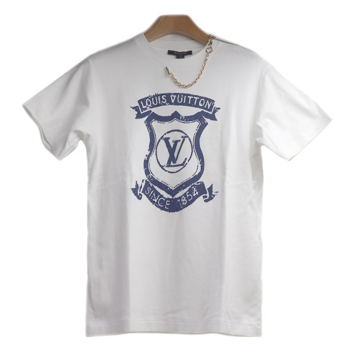 LOUIS VUITTON ルイ・ヴィトン シグネチャー ジッパーディテール Tシャツ 半袖Ｔシャツ ホワイト 1AIANZ M レディース 中古 美品