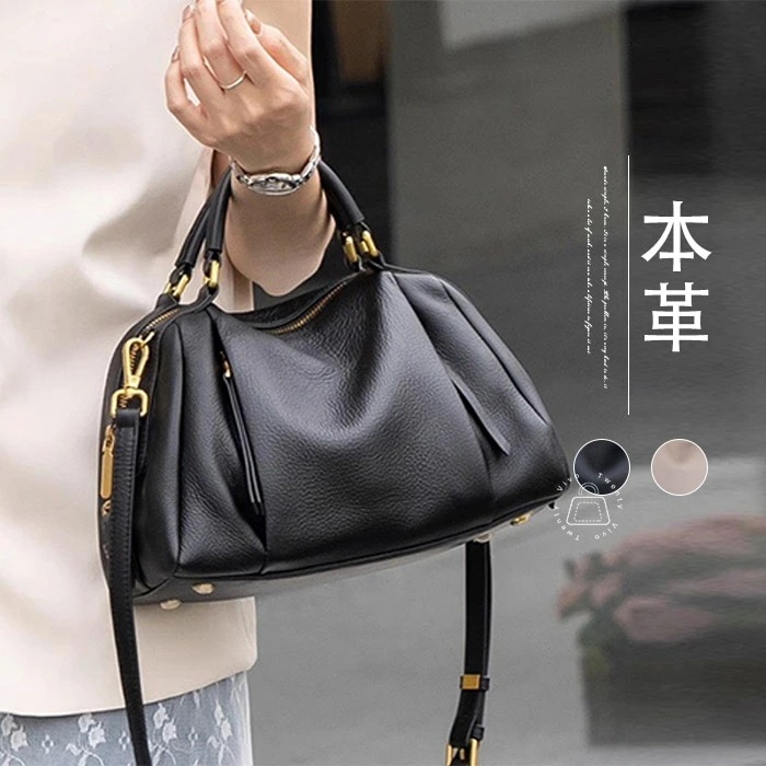 【急速出荷!】本革 ハンドバッグ レディース 小さめ セレモニーバッグ 入学式バッグ 入園式 結婚式 2way ショルダーバッグ 斜め掛け 軽量 手提げバッグ 斜め掛け ミニボストンバッグ ファスナー