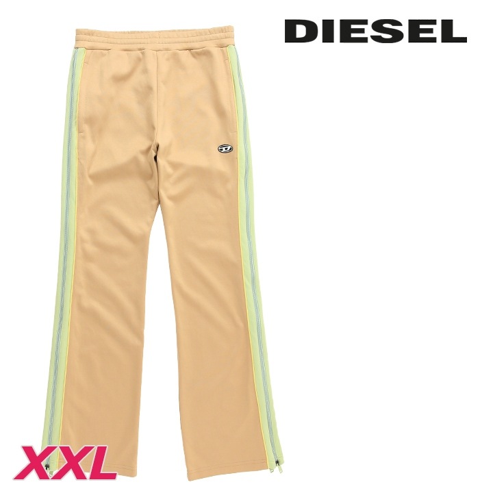 ジャージーパンツ メンズ P-ZAMPOCK ワンポイントオーバルDワッペン サイドジップオープン die-m-p-f8-0ed