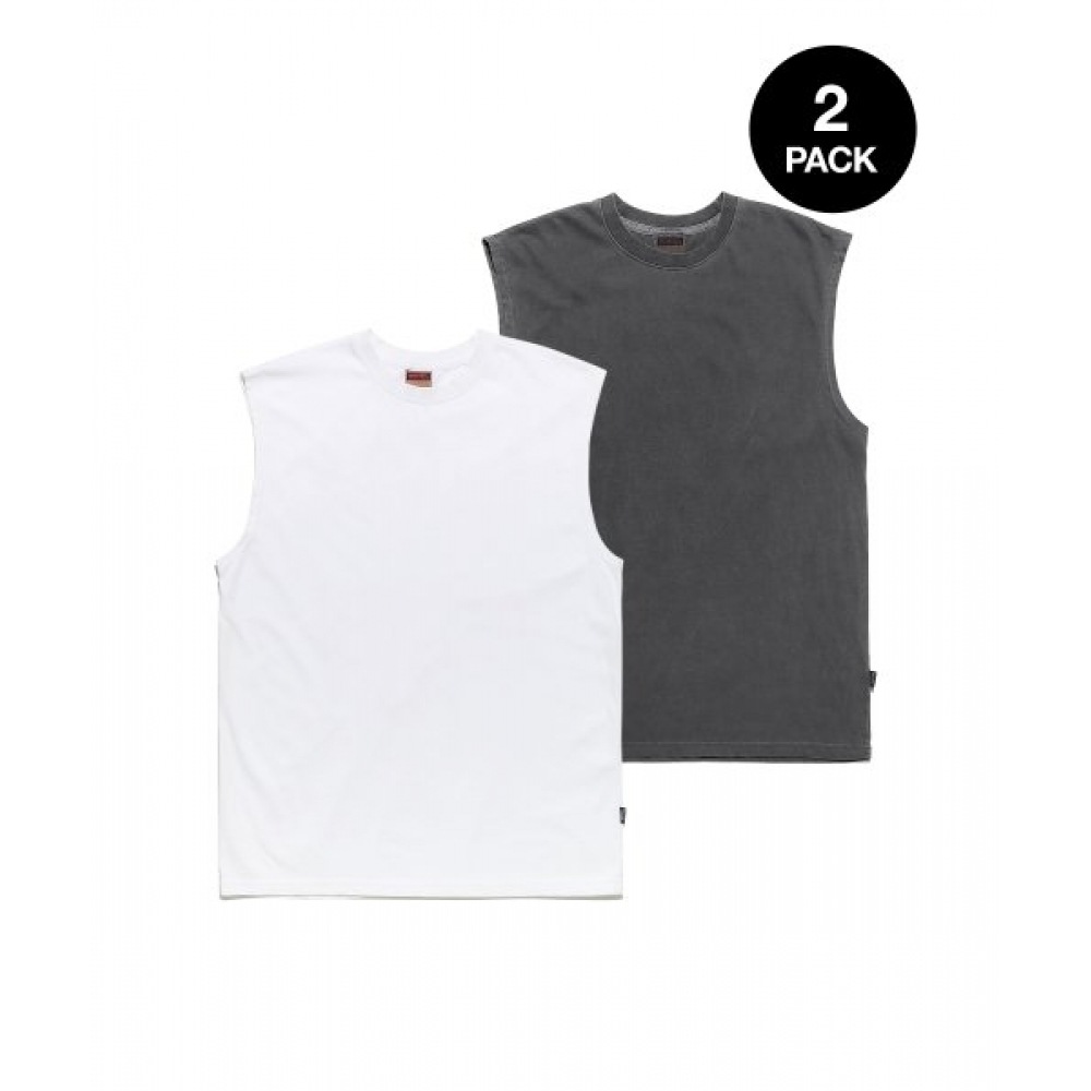 フルーク [2パック] ピグメントノースリーブTシャツ FSL101/5カラー