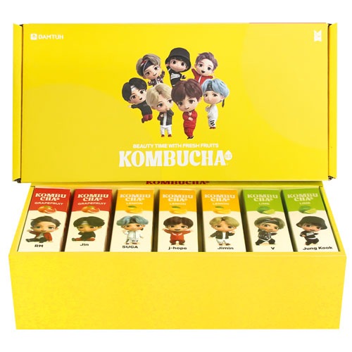 BTSコラボ！ BTコンブチャセット(7箱入り) ライム味2箱 / レモン味3箱 / グレープフルーツ味2箱 韓国産 健康茶 韓国お茶 韓国飲料 韓国ドリンク 韓国食品 ギフト
