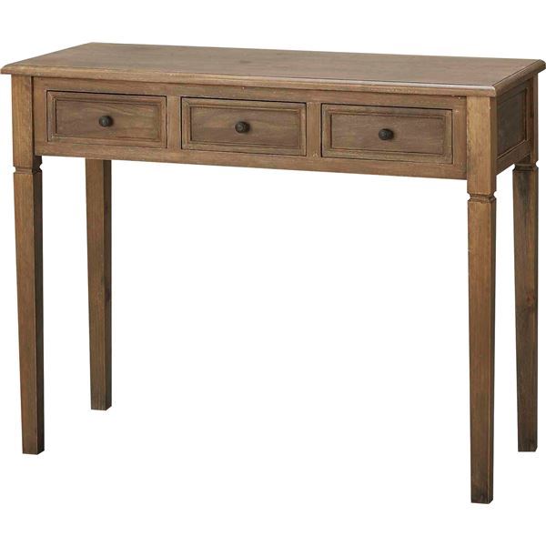 サイドテーブル ミニテーブル 幅100cm ブラウン 木製 アンティーク調 コンソールテーブル リビング ダイニング インテリア家具 14,364円