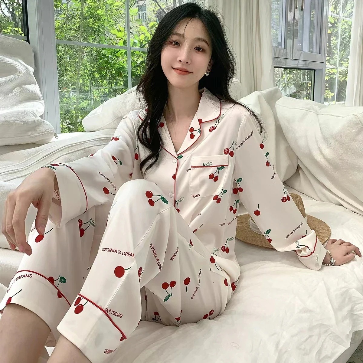 262パジャマ マルチデザイン 超気持ちいい肌感 長袖長ズボン 秋冬モデル 【大人气】シルクのパジャマ