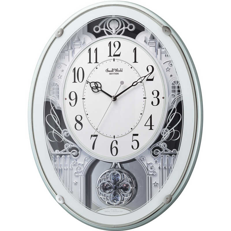 RHYTHM リズム　電波からくり時計 スモールワールドプラウド 　4MN523RH05