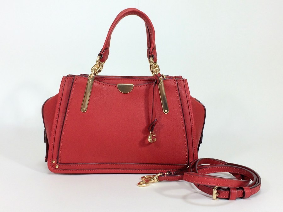 ハンドバッグ 2way ショルダーバッグ ドリーマー21 レザー レッド 【中古品】