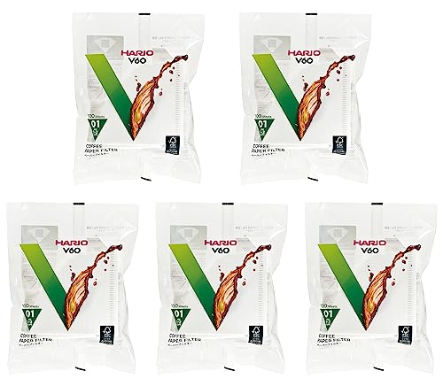 HARIO(ハリオ) V60ペーパーフィルター 1-2杯用 500枚入り ホワイト 日本製 VCF-01-100W