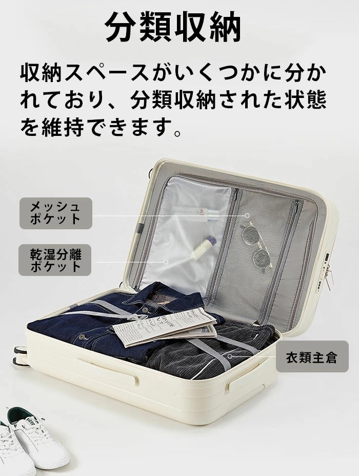 スーツケース 機内持ち込み スーツケース 多機能 スーツケース フロントオープン 前開き スーツケース USBポート付き フック付き サイズ 20インチ 22インチ USBポート カップホルダー ダイ