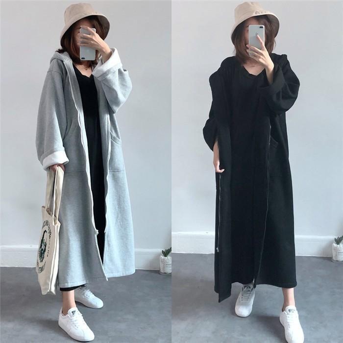 ロングコート アウター トレンチコート ロング丈 マキシ丈 レディース 長袖 フード付き ロング 体型カバー ロングジャケット 羽織り 大人 上品 ゆったり 秋 冬 4,869円