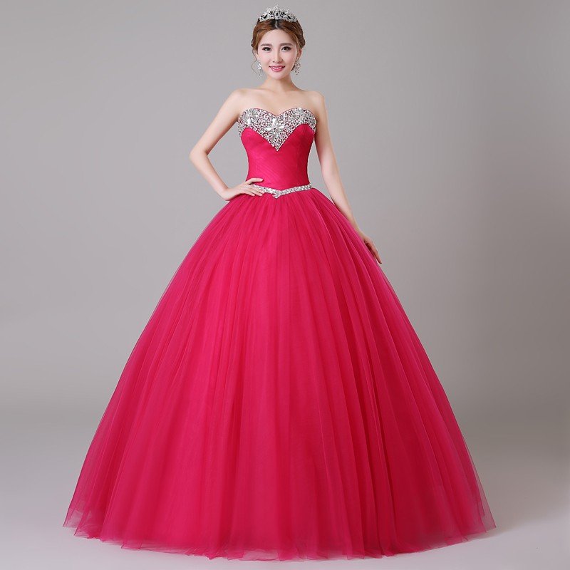 ロングドレス ウェディングドレス 花嫁ドレス カラードレス 結婚式ドレス 披露宴パーティードレス 写真撮影ドレス ローズ