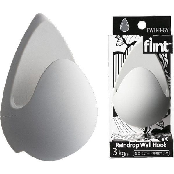 東洋工芸 石こうボード専用フック flint HookRaindrop Wall Hook グレー (5パック入) 0408-00012