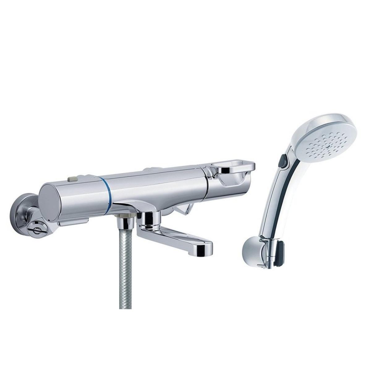 LIXIL(リクシル) INAX 浴室用 サーモスタット付シャワーバス水栓 エコフルシャワー スイッチシャワー 洗い場専用 凍結防止水抜き仕様 RBF-813NWcm　裏貼