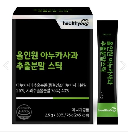 オールインワン アヌカリンゴ 抽出粉末スティック 30包 X 3 / 脱毛予防 脱毛ケア / 韓国食品 / 아누카사과 추출분말