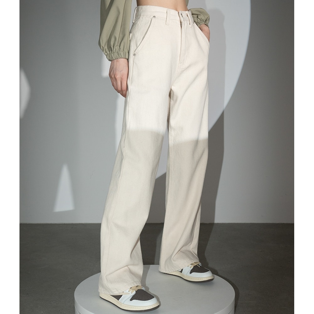 AVANDRESS ヘリンボーンストレートパンツ OATMEAL 7,629円