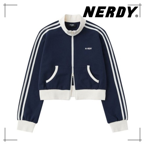 NERDY 公式正規品 ヘリテージ NY トラック トップ (Black/Navy/Soft Blue) 韓国ファッション