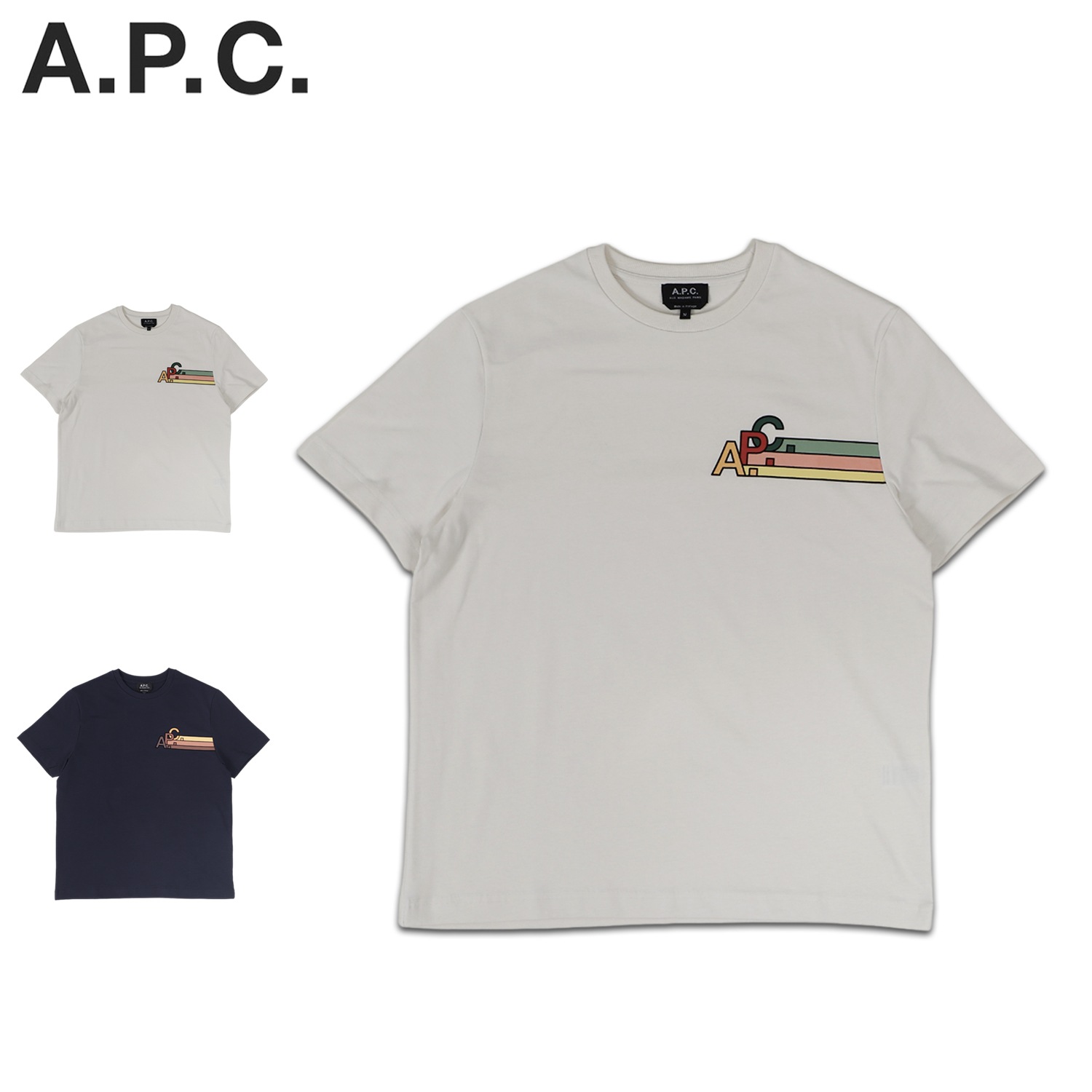 Tシャツ 半袖 メンズ オフ ホワイト ダーク ネイビー COEZC-H26327
