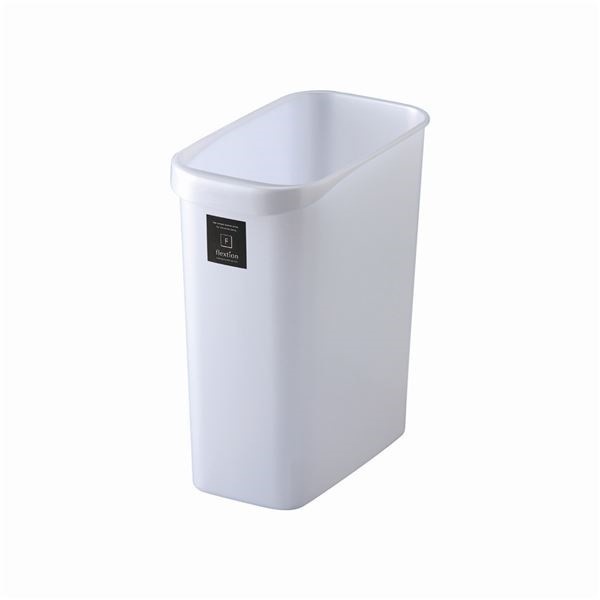 スタイリッシュ ダストボックス/ゴミ箱 角型 18L メタリックホワイト 材質：PP Nフレクションゴミ箱