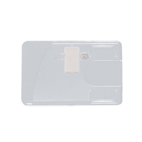 (まとめ) ライオン事務器 IDカード用名札 ヨコ型ハードタイプ クリップ・安全ピン付 N-231 1個 (×50セット)