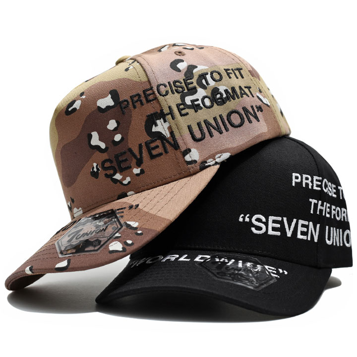 7union キャップ メンズ レディース 春夏秋冬用 全2色 公式 帽子 カーブキャップ 深め ベースボールキャップ おしゃれ 総柄