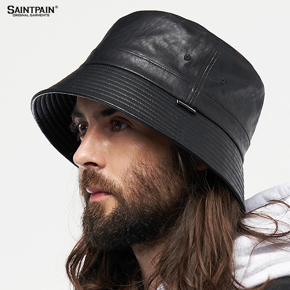 SP VEGAN LEATHER BASIC BUCKET HAT-BLACK 4,914円