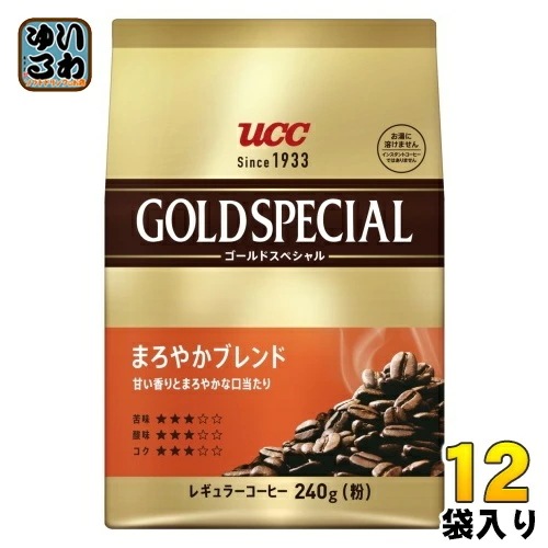 UCC ゴールドスペシャル まろやかブレンド 粉 240g 12袋 (6袋入×2 まとめ買い) コーヒー粉 レギュラーコーヒー