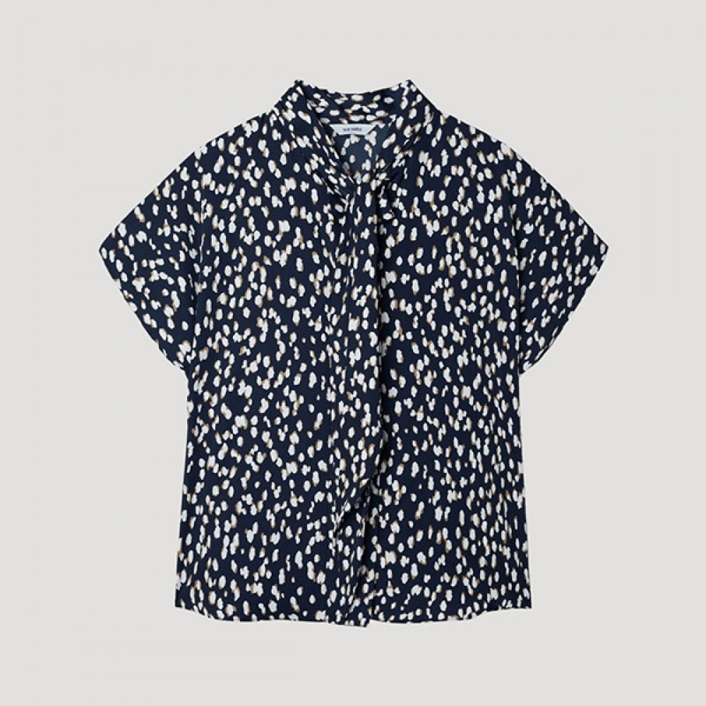 [シーズミス] リボンタイパターンブラウス_swwblp22190_DN