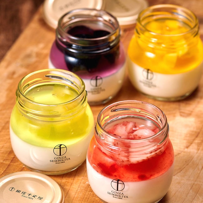 千疋屋銀座フルーツ杏仁詰合せ８個入 杏仁豆腐 フルーツ スイーツ（842）