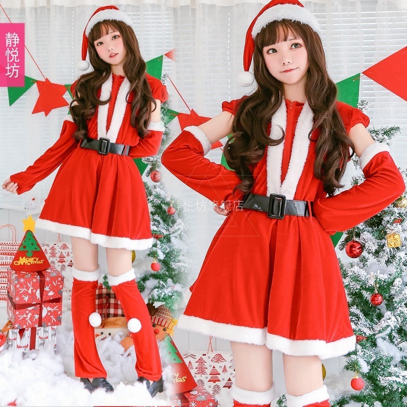 日本のクリスマス衣装サンタクロース衣装クリスマス服女性服クリスマスドレスバーステージ