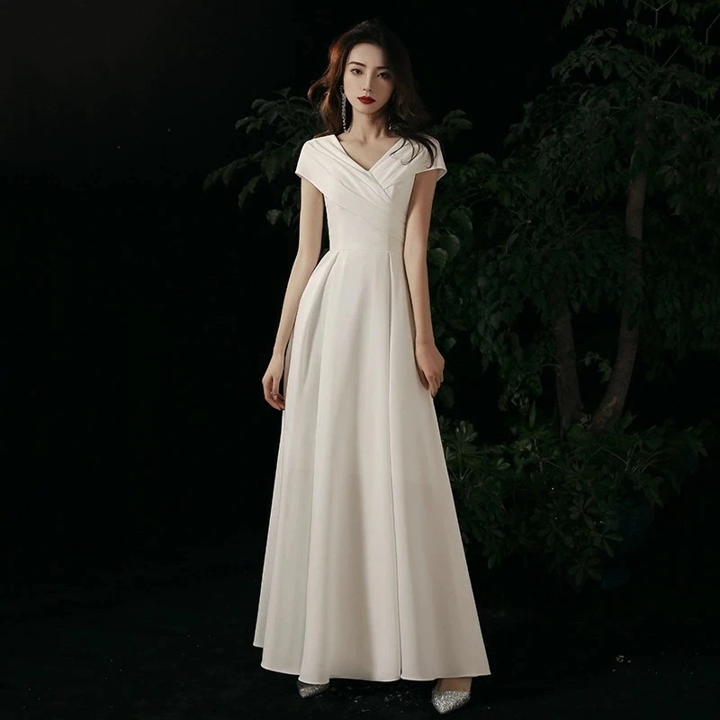 新着 2026 夏 【2レングス】ウェディングドレス ワンピース 二次会 白 結婚式 ウエディングドレス 花嫁ドレス 半袖 1.5次会 海外挙式 フォトウェディングにお勧めします披露宴 二次会 結婚式
