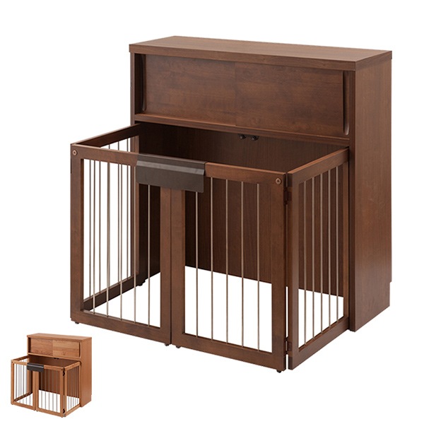 ペットケージ カウンター下 サークル 天然木 幅90cm 犬 ケージ 犬小屋 ルームケージ ペットハウス 折りたたみ ゲージ 収納付き カウンター 窓下 国産 完成品 北欧 犬用品 省スペース