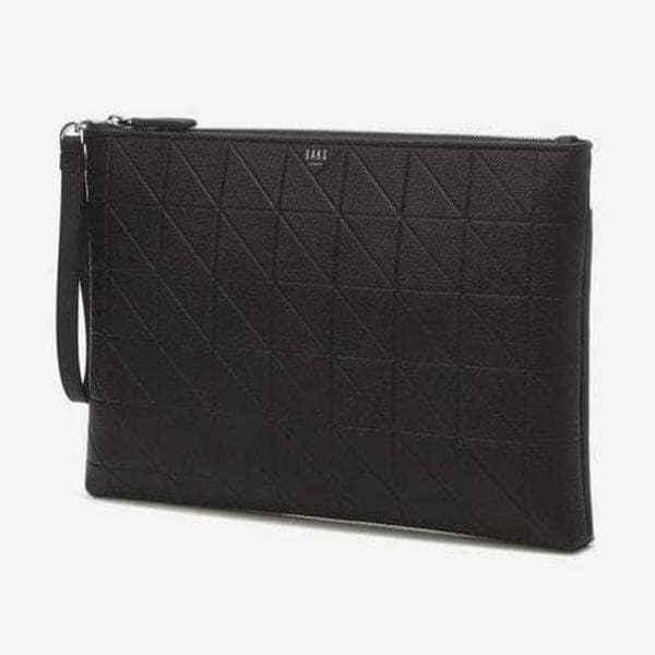 DBBA5E279BK [クラッチ(L-Size)][GRID MAXI][グリッドマキシ] ブラック グリッドパターンエンボス 牛革