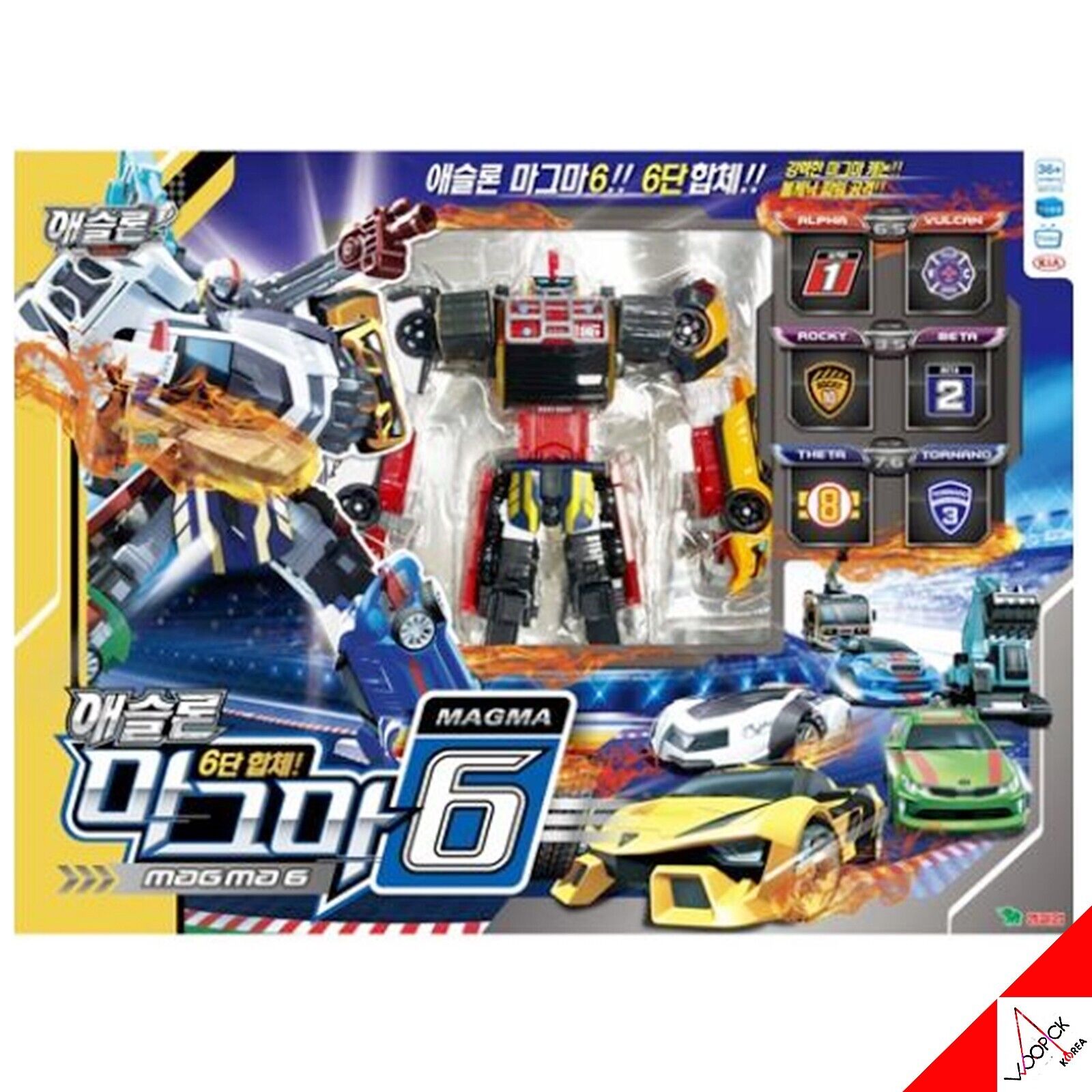 トボット/アスロン/マグマシックス/大型/六段合体/自動車/合体ロボット/変身ロボット/韓国ロボット