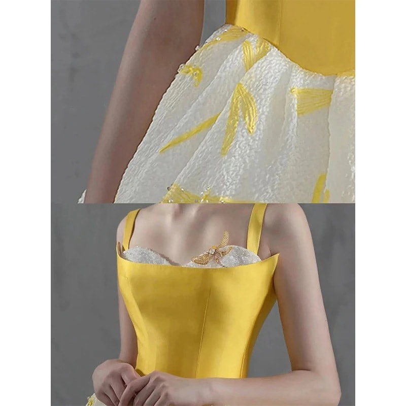 ローズ物語劉亦菲イブニングドレス2025宴会ホストドレススカートワンピースドレスその他 ワンピースドレス