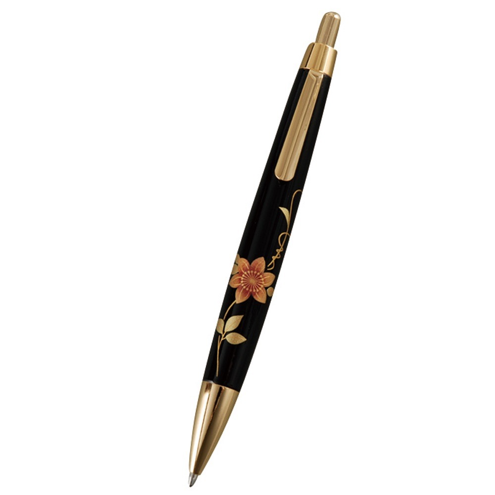 特価 送料無料　紀州塗り　木製ボールペン　蒔絵　鉄仙 筆記具