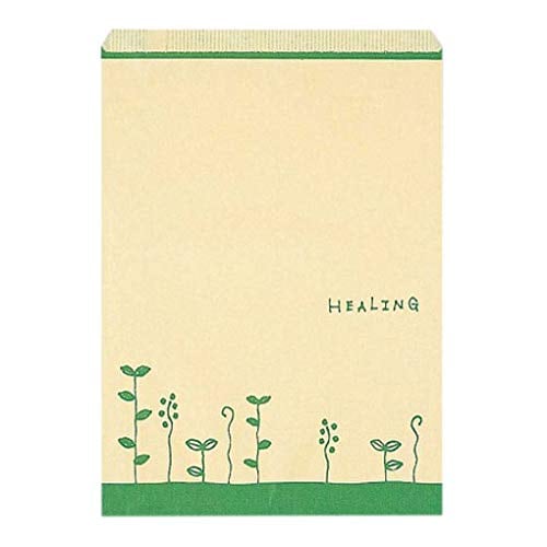 （まとめ買い）シモジマ HEIKO 紙袋 平袋 柄小袋 Rタイプ R-20 ハーブリーフG 200枚 幅215x高290mm 006527111 [x3セット]