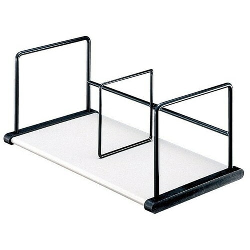 ブックスタンド A型本立て 仕切棒1本（スライド式） ライトグレー