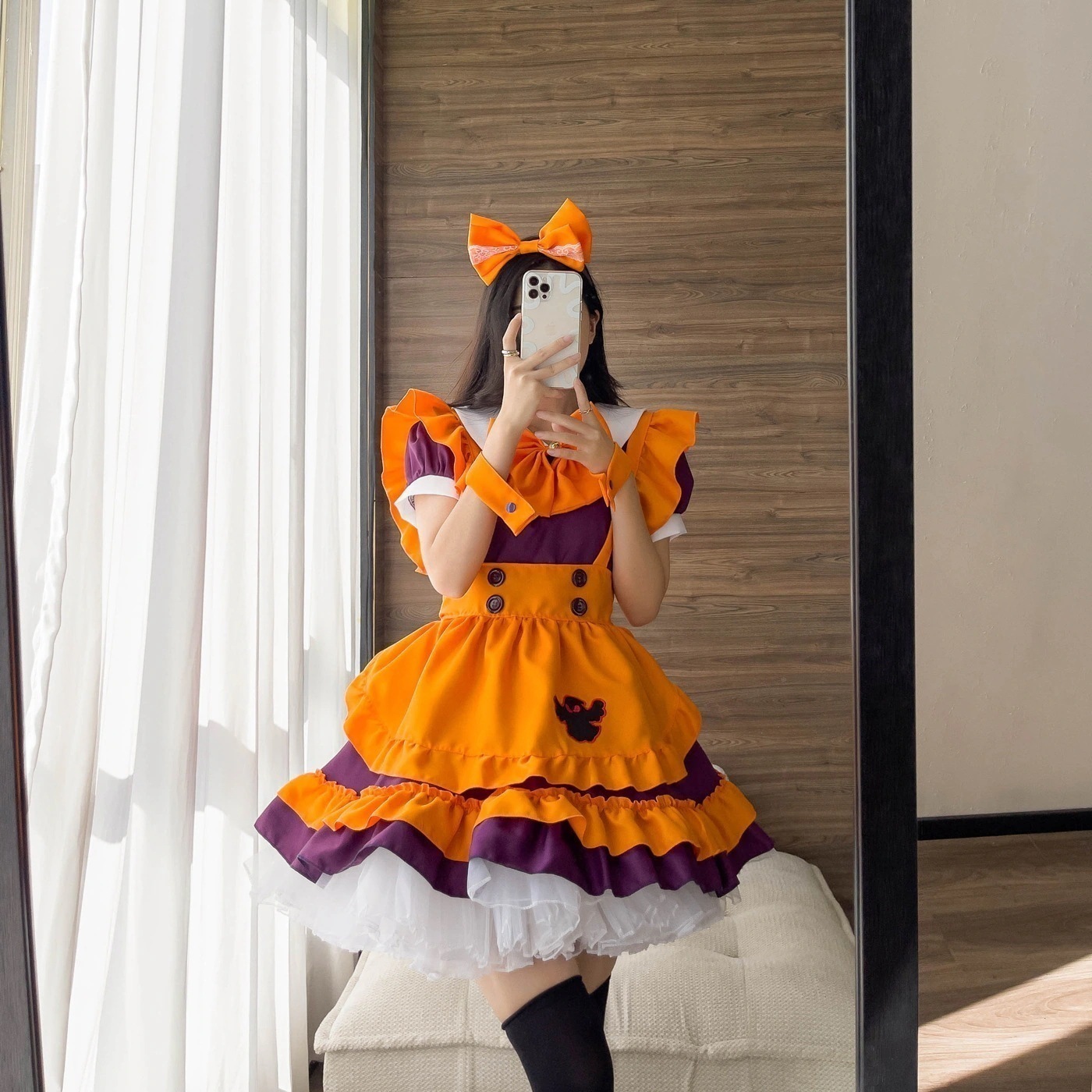 【2025新作】ハロウィーンロリータドレスレストラン仕事衣装にゃんこくアニメメイドメイド衣装コスプレ服