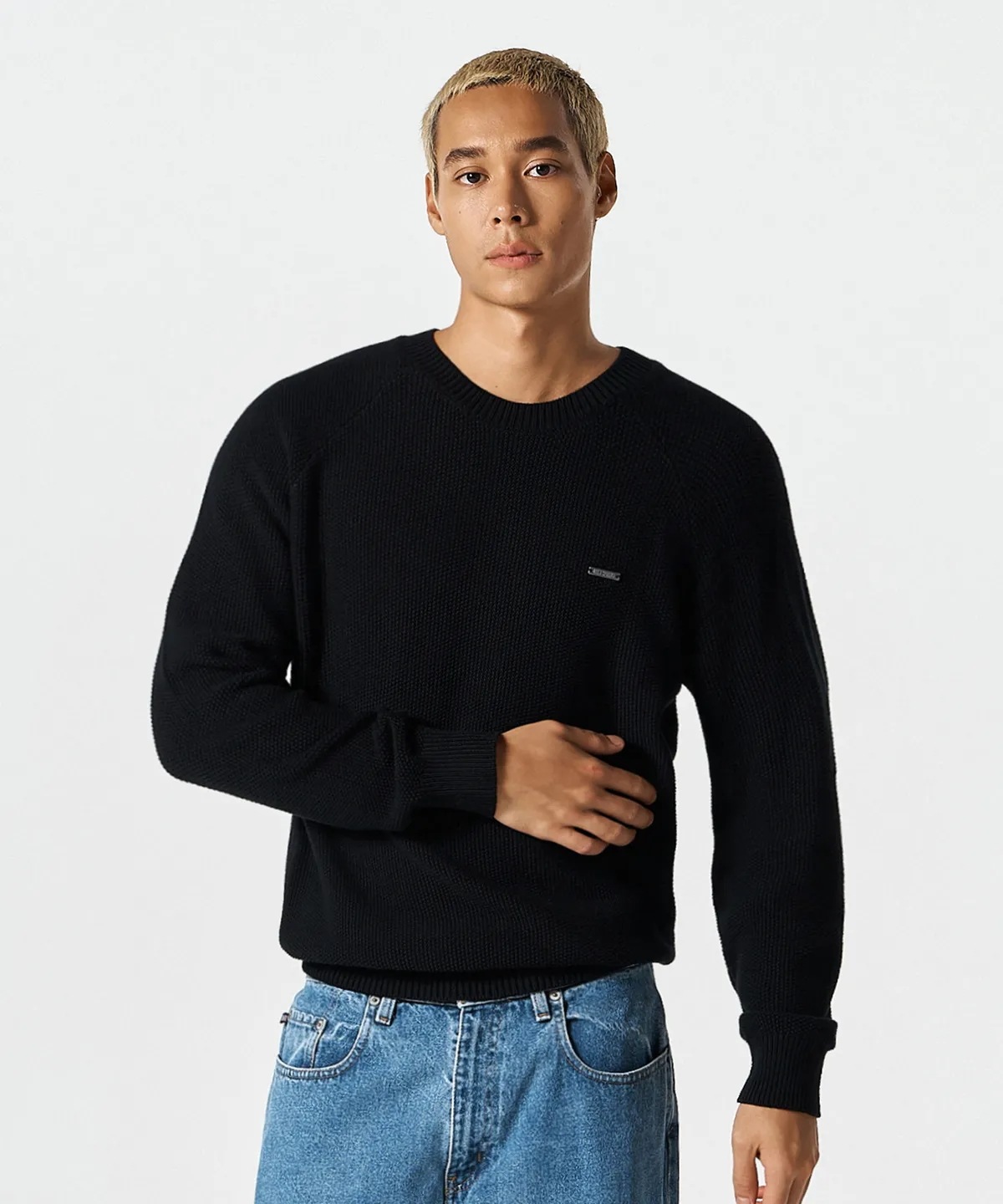 エッセンシャル マッスルフィット ニット (Black)