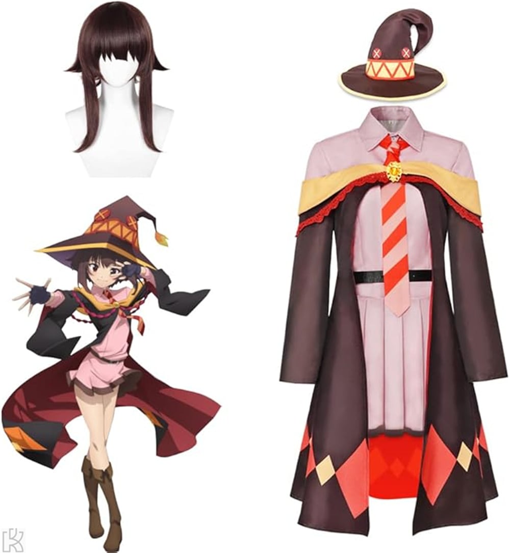 この素晴らしい世界に祝福を！アクア サトウ カズマ めぐみん コスプレ 衣装 ウィッグ付き 豪華セット 大人用 仮装 文化祭 ステージ服 ハロウィン クリスマス