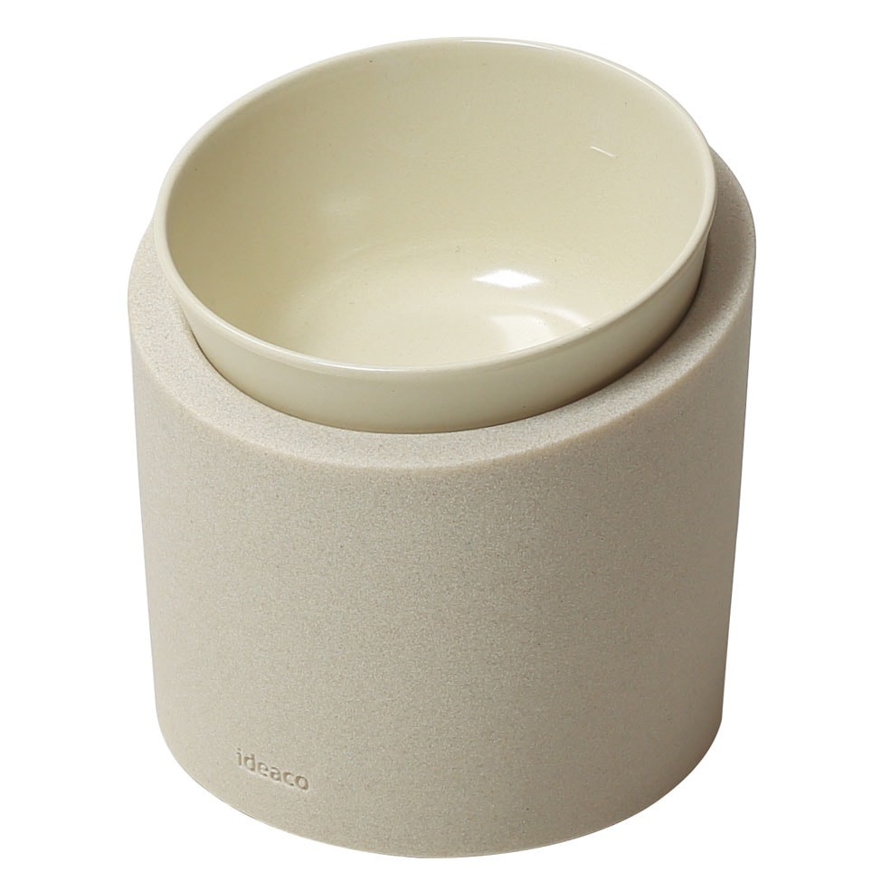 ペットウォーターボウル イデアコ ペット用食器 ペットフィーダー ウォーターボウル ideaco Pet Feeder Water bowl High(高) ストーンサンドホワイト/サンドホワイト