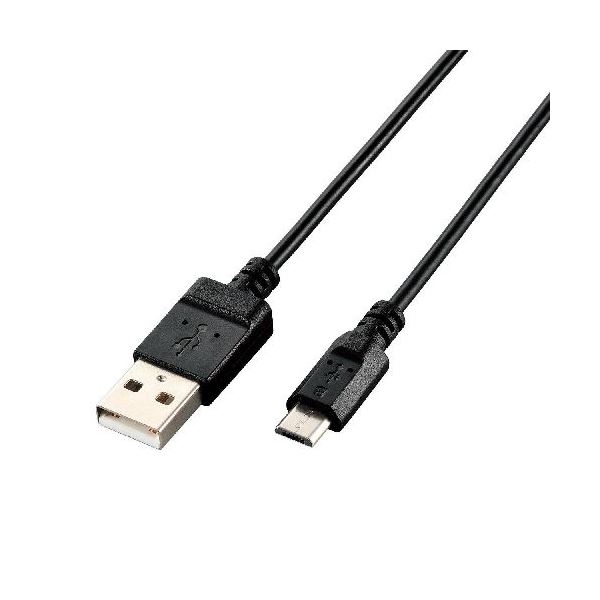 (まとめ)エレコム エコUSB2.0ケーブル(A-microBタイプ) U2C-JAMB12BK(×5セット)その他PCケーブル