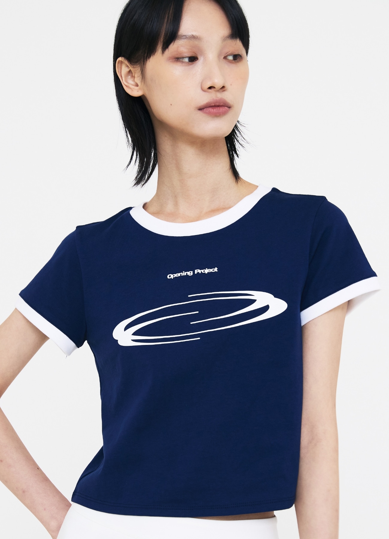 [오프닝프로젝트] W アイデンティティ リンガー Tシャツ ( White,Navy,Pink )