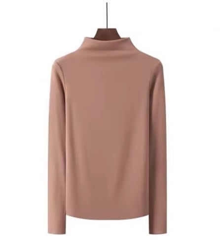 トップス モテアイテム カラバリ豊富 ロングTシャツ ロンT 長袖 ハイネック スリム タイト 細身 伸縮性 薄手 きれいめ シンプル カジュアル 上品 おしゃれ お洒落 女子 こなれ感