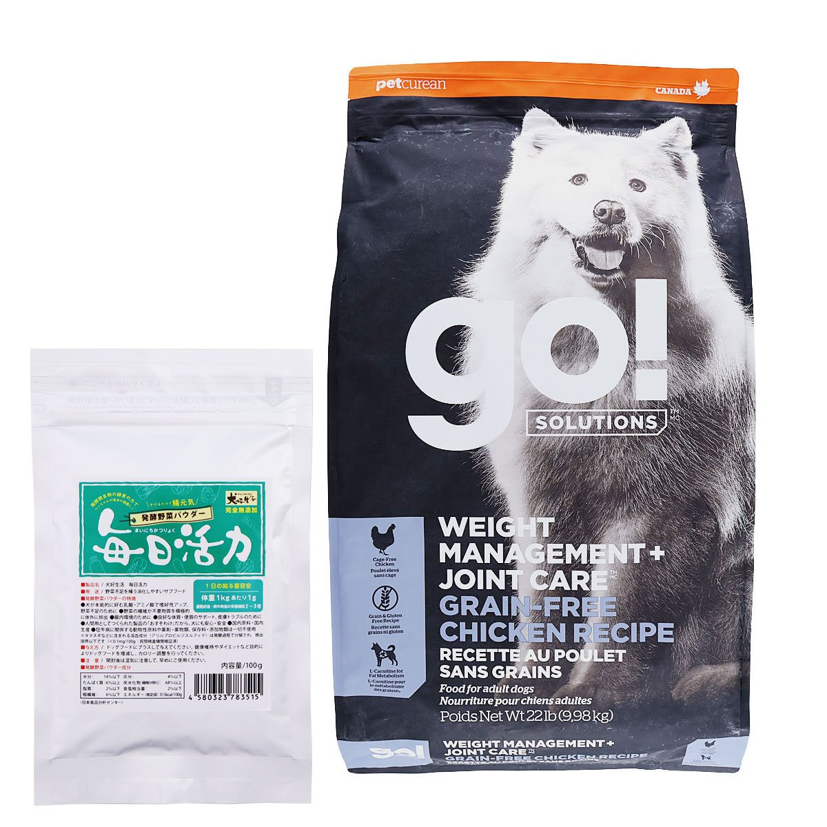 GO! ゴー ソリューションズ ダイエット+関節ケア 9.98kg【犬好生活ペット酵素 毎日活力 100g】
