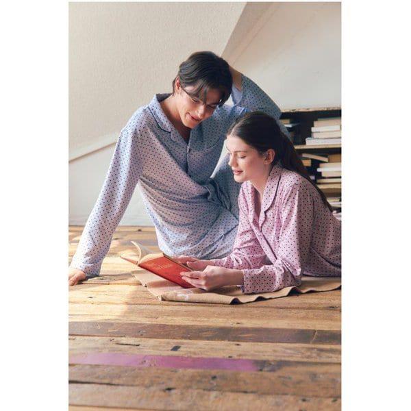 柔らかくふっくらとしたコートナ素材起毛ギハナ染め女性ワンピースカップルパジャマ(VPA4559MVGN4559) 27,865円