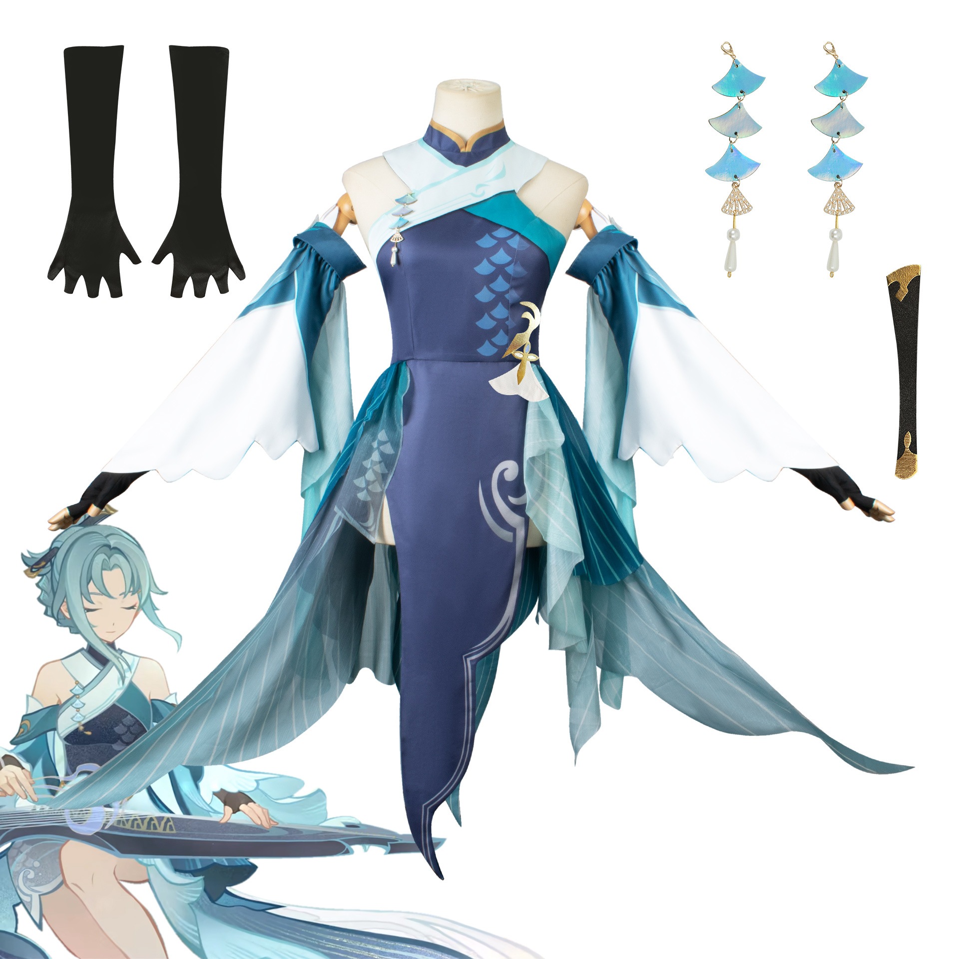 コスプレ 仮装元神cos服萍児コスプレ服装萍祖母二次元アニメ イベント用品