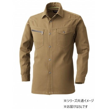 桑和 965 長袖シャツ 5Lサイズ ライトブラウン（87） SOWA