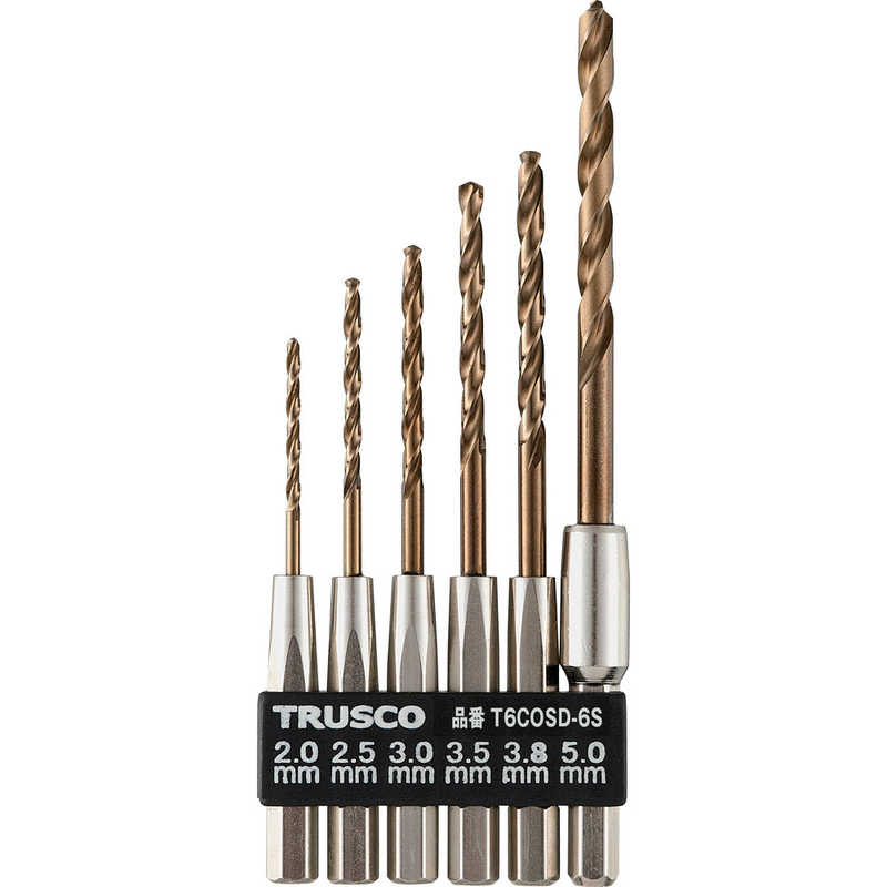 トラスコ中山　六角軸コバルトドリル 6本組　T6COSD6S