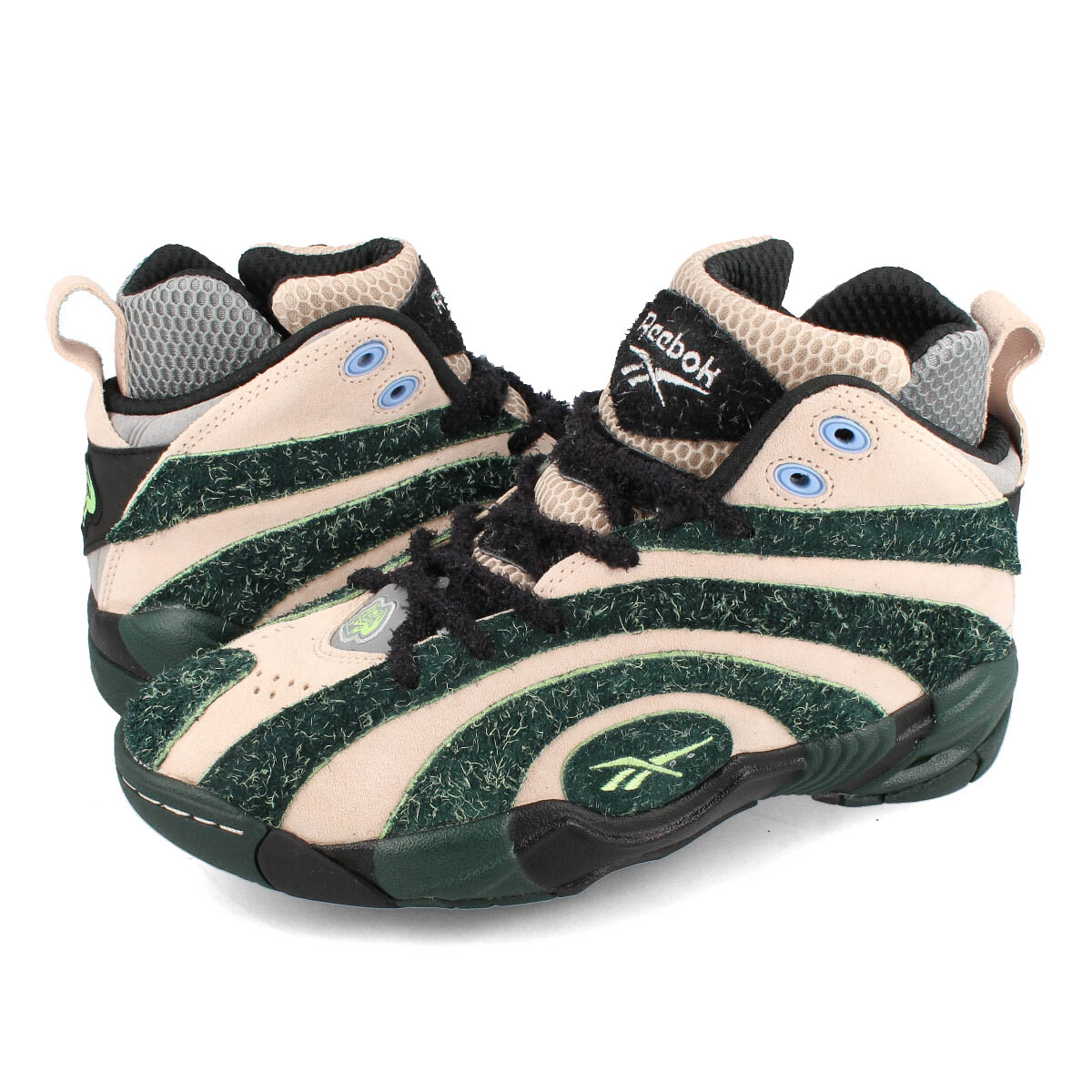 Reebok BRAIN DEAD SHAQNOSIS SOFT ECRU/BLACK/FORESTローカットスニーカー