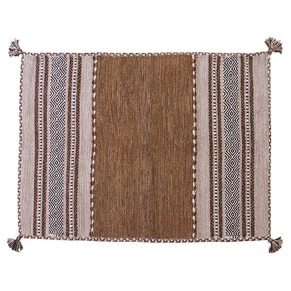 シェニールラグマット/絨毯 130cm90cm ベージュ 長方形 コットン製 TTR-102BE